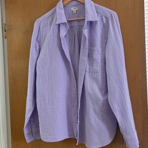 J. Crew Womens Light Lavender Shirt Jacket